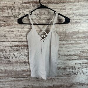 White Strappy Seamless Tank Top
